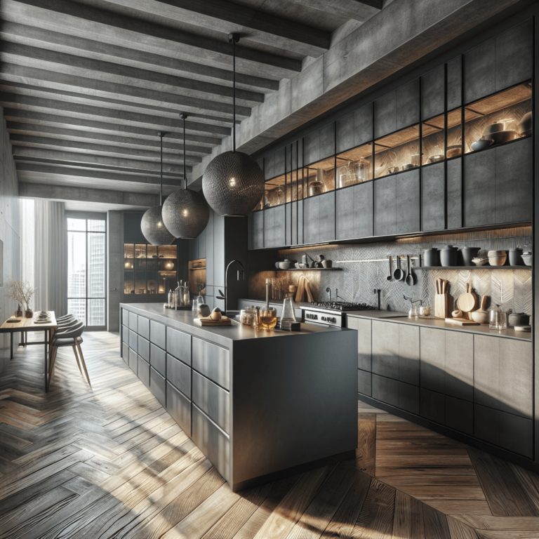 anthrazitfarbene Küche im asiatischen Stil-Berlin-1