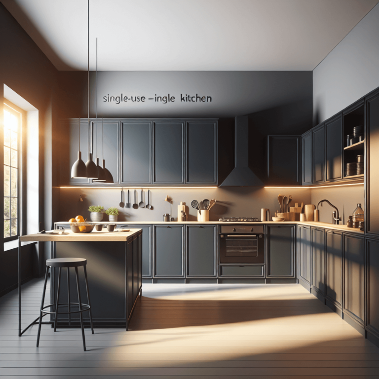 anthrazitfarbene Singleküche-Berlin-1