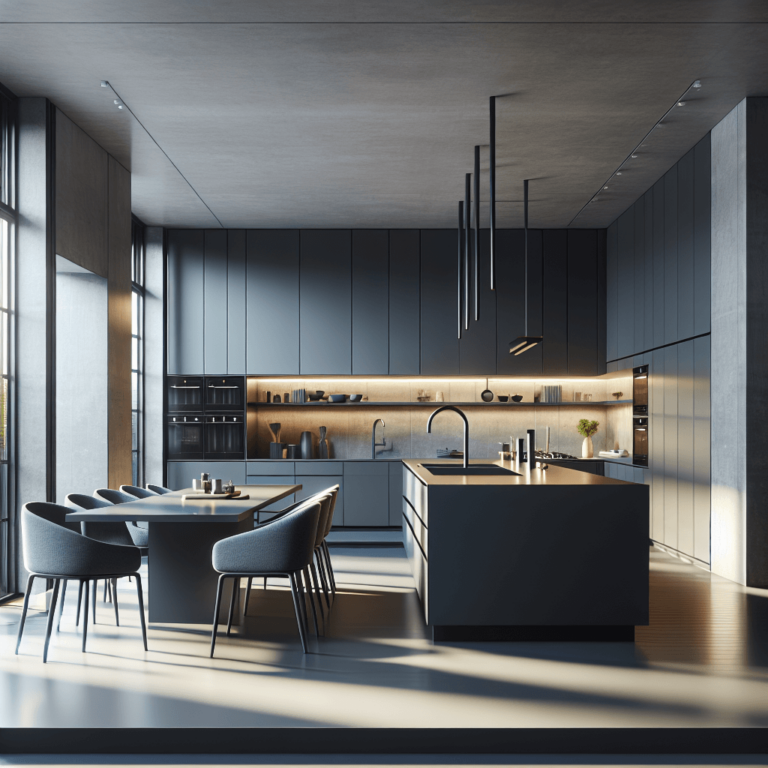 anthrazitfarbene Wohnküche-Berlin-1