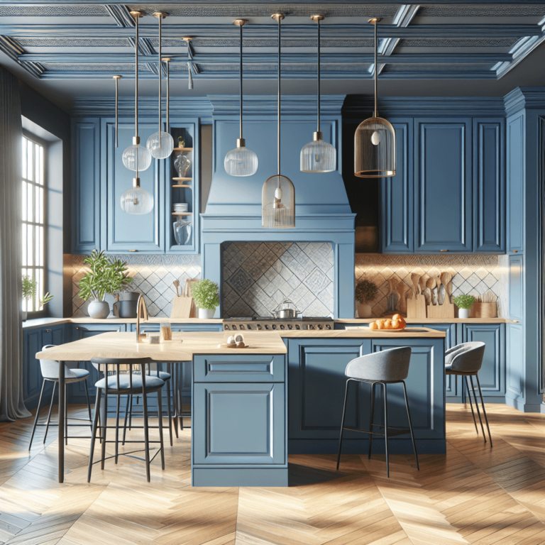 blaue Amerikanische Küche-Berlin-1