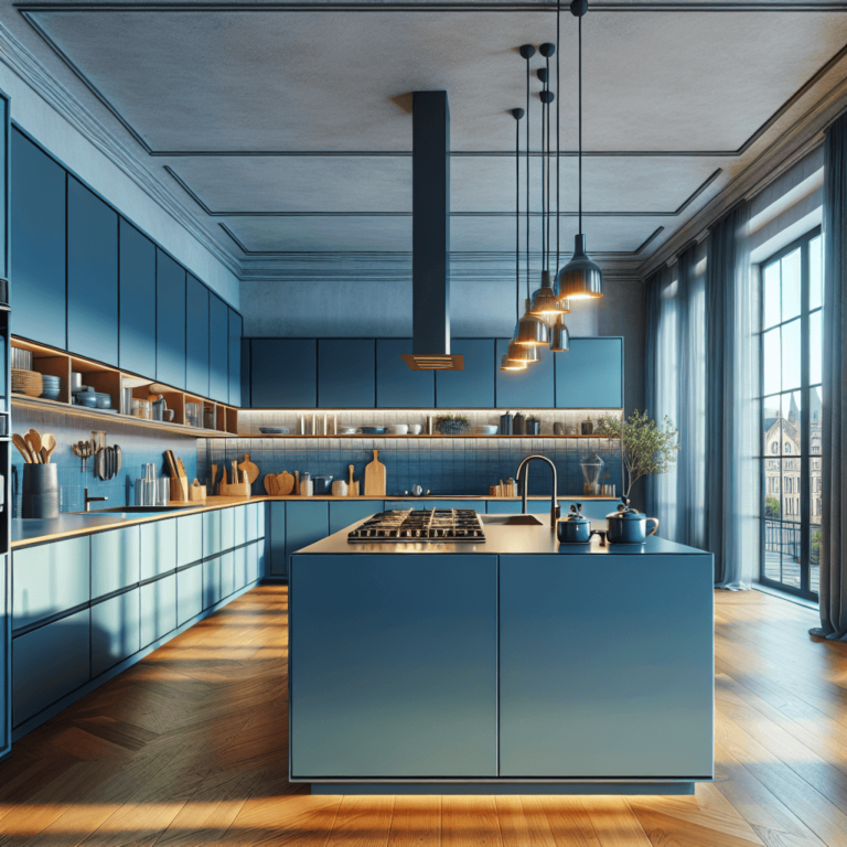 blaue Anrichte Küche-Berlin-1