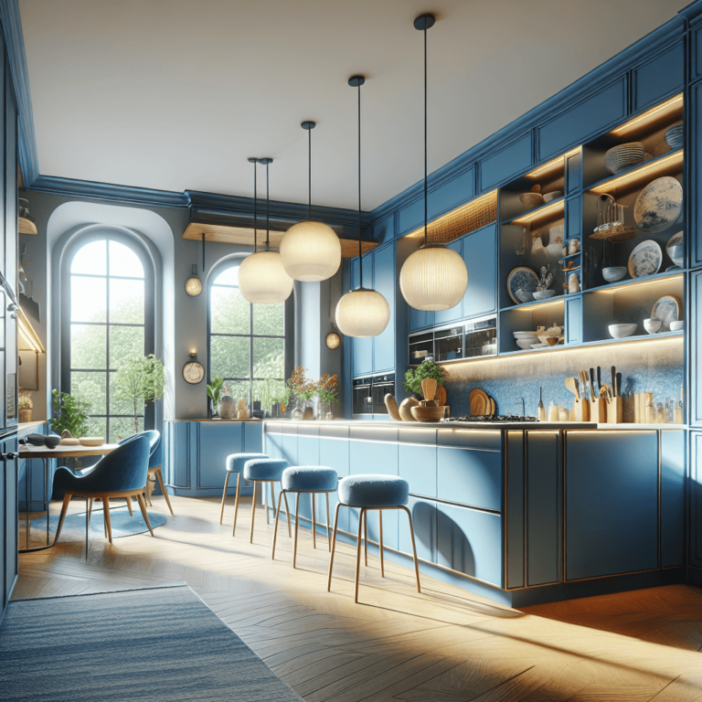 blaue Küche im asiatischen Stil-Berlin-1