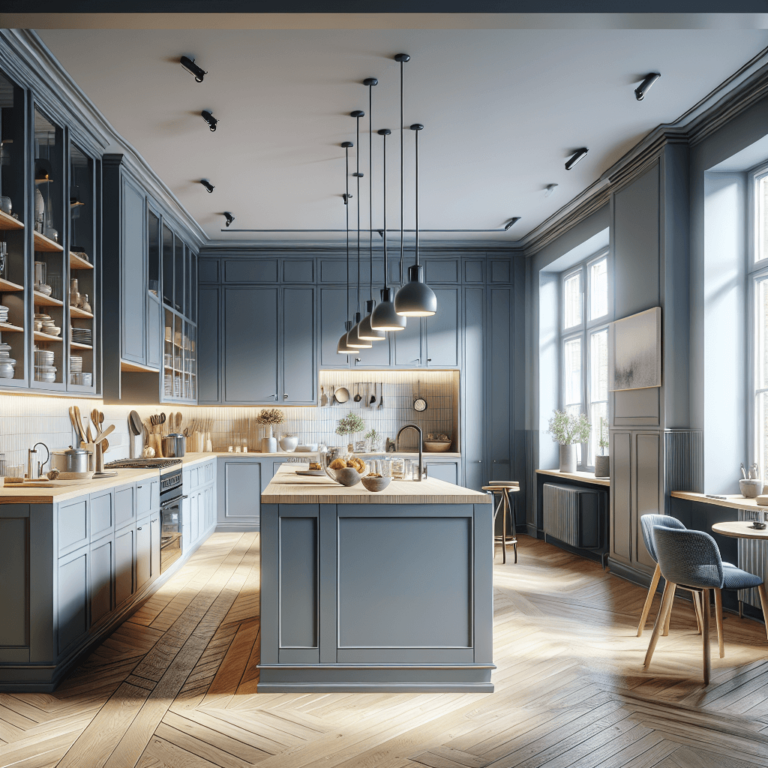 blaugraue Amerikanische Küche-Berlin-1