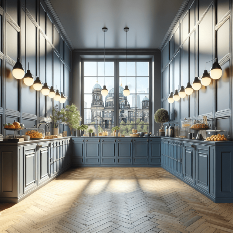 blaugraue Anrichte Küche-Berlin-1