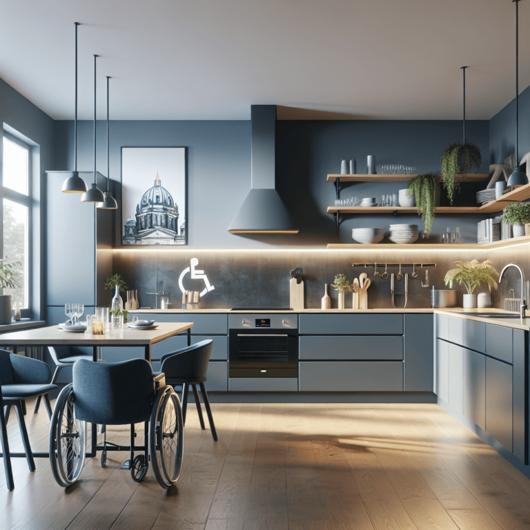 blaugraue Barrierefreie Küche-Berlin-1
