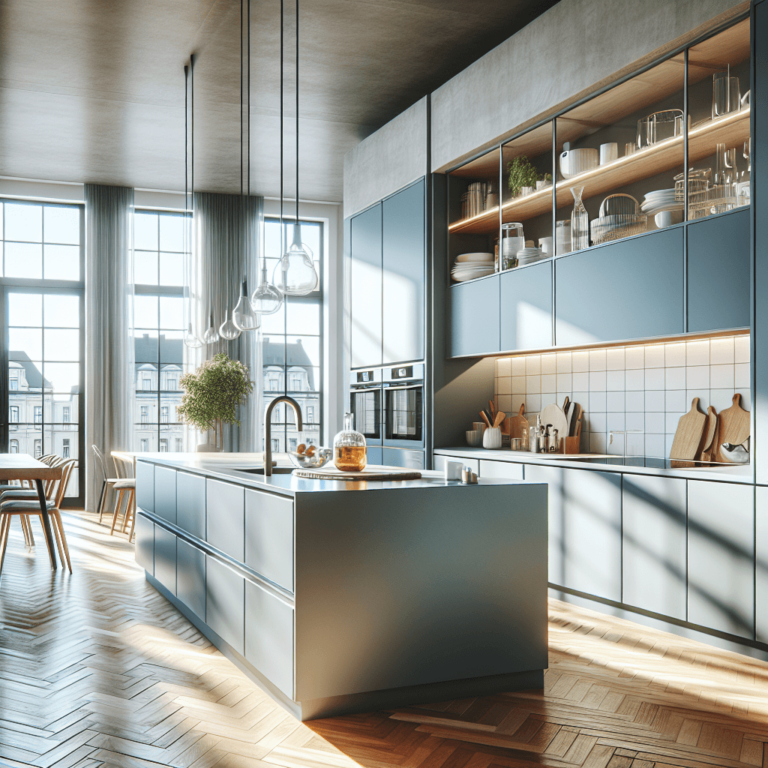 blaugraue Komplett Küche-Berlin-1