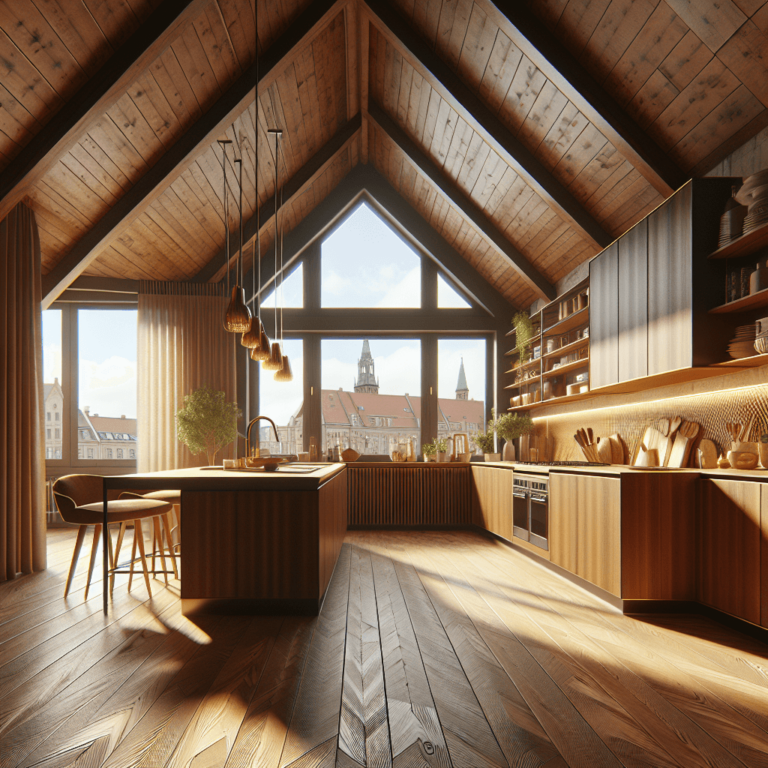 braune Küche für Dachschräge-Berlin-1