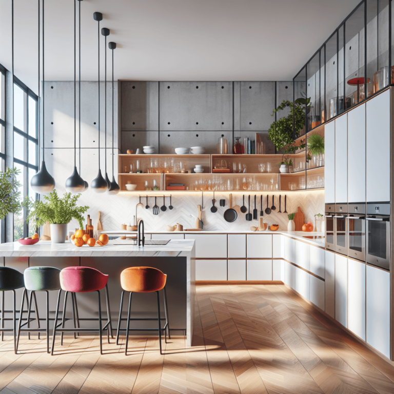 bunte einzeilige Küche-Berlin-1