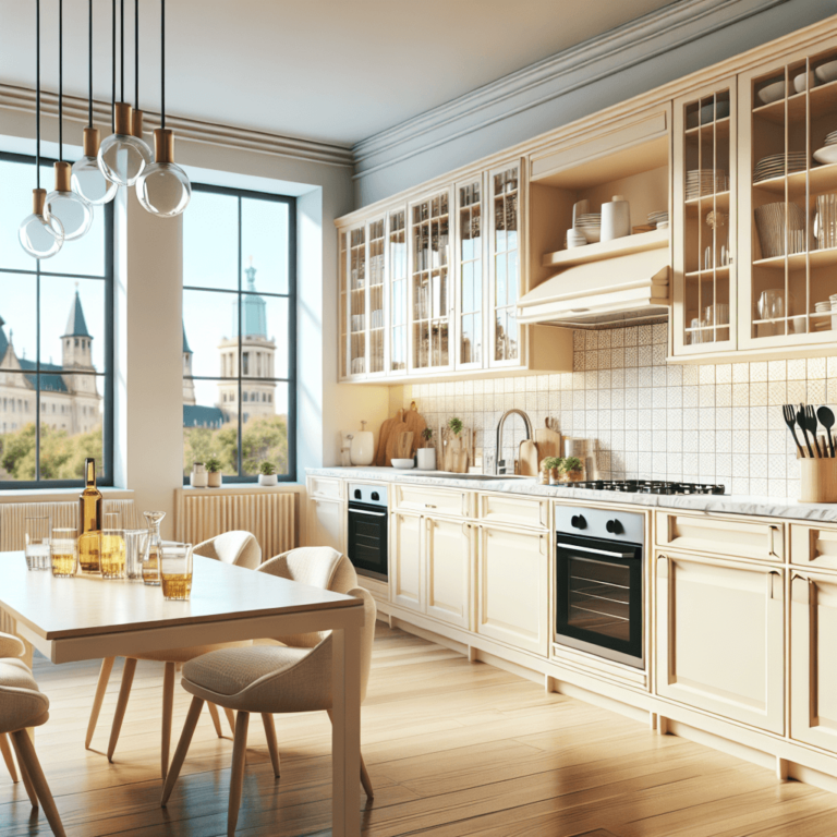 cremefarbene Amerikanische Küche-Berlin-1