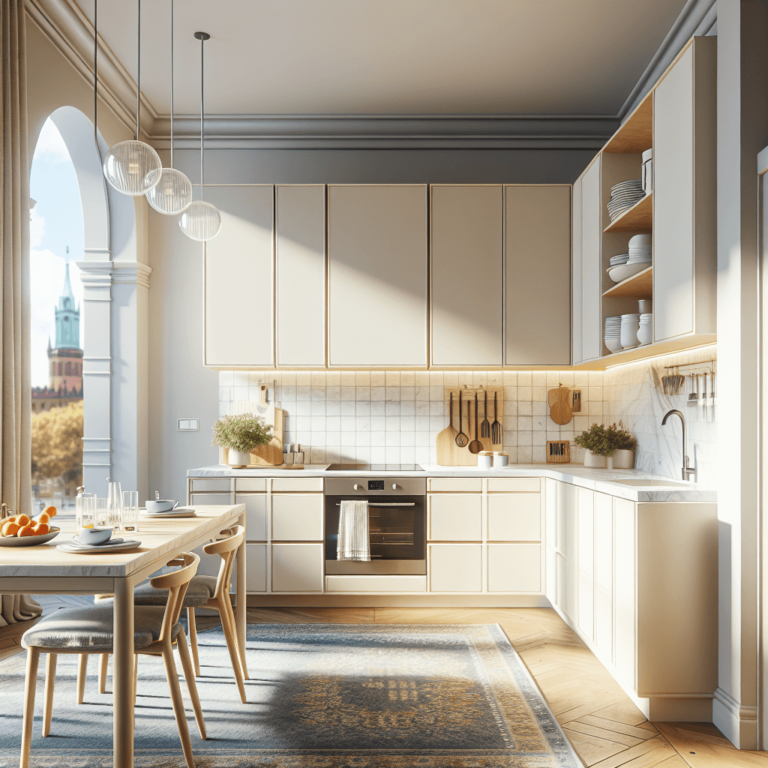 cremefarbene Komplett Küche-Berlin-1