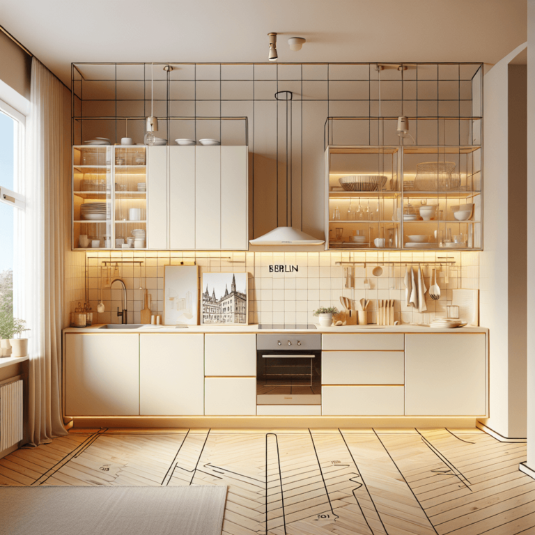 cremefarbene Singleküche-Berlin-1