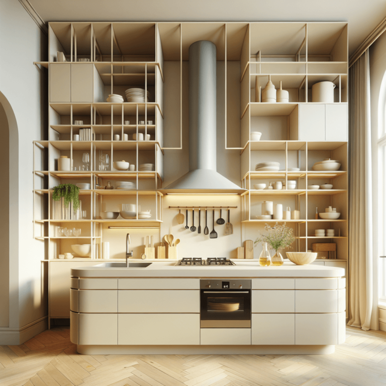 cremefarbene mehrzeilige Küche-Berlin-1