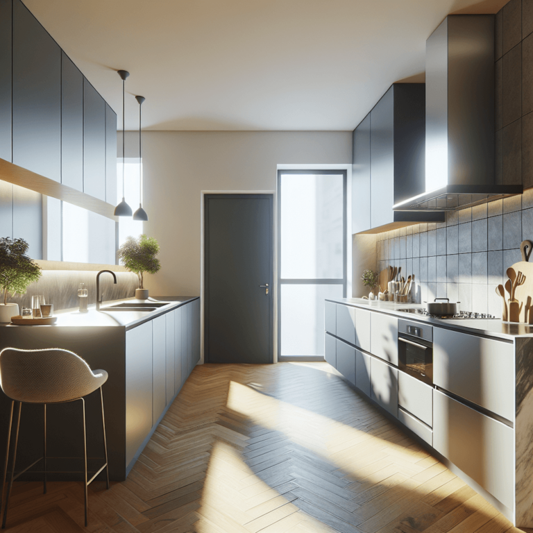 matte einzeilige Küche-Berlin-1