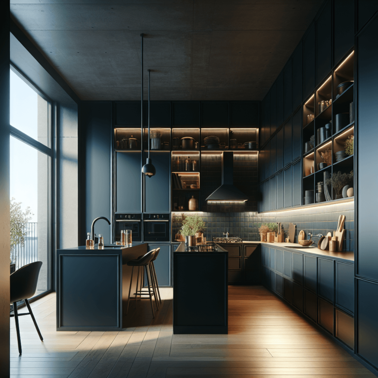 schwarze Barrierefreie Küche-Berlin-1