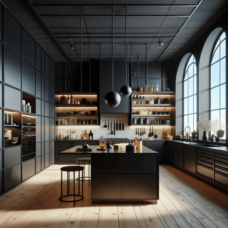 schwarze Komplett Küche-Berlin-1