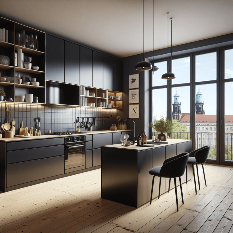 schwarze Wohnküche-Berlin-1